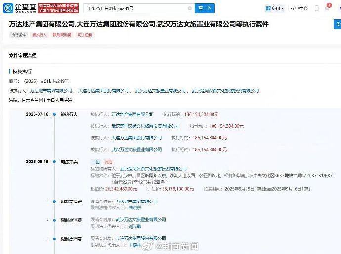 最新!王健林“限高”措施已取消!王健林此前传被限制高消费,万达被执行金额多达53亿,股权冻结近百亿(组图) - 4