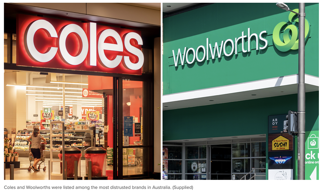 澳洲“最不被信任”品牌曝光！华人知名品牌上榜，还有Coles和Woolworths...（组图） - 2