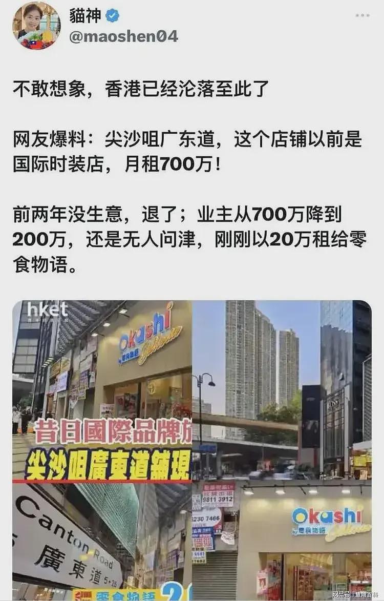 网传香港沦落，原700万店铺租金骤降至20万，到底发生了什么（组图） - 1