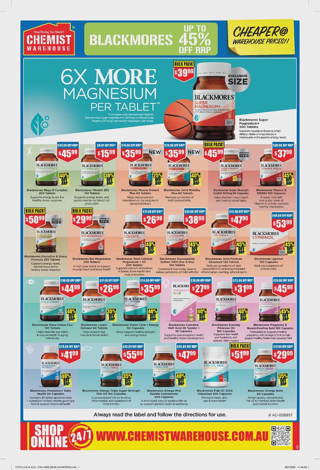 大量半价那种！【Chemist Warehouse】药店10月2日至15日优惠目录（组图） - 10