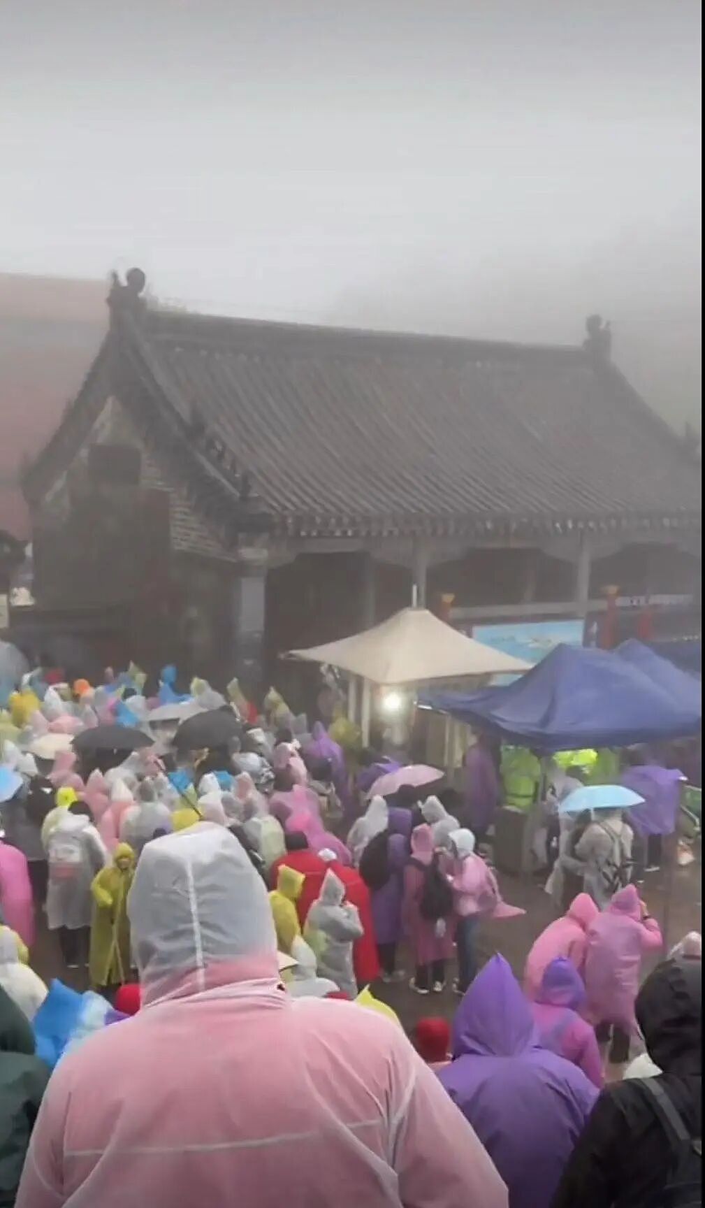 知名景区突遭降雨大风，大量游客挤在厕所过夜！“山顶宾馆99元坐席可过夜”冲上热搜（组图） - 1