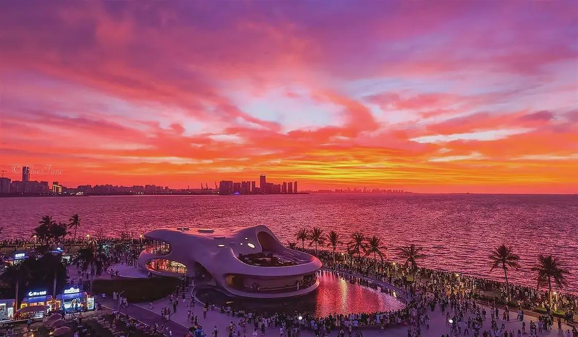 “麦德姆”登陆前海南出现世纪晚霞,市民担心...(组图) - 3
