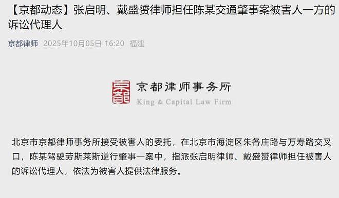 陈震车祸比亚迪车主妻子发声：丈夫多处骨折！陈震回应：全力配合、做好后续工作、补偿损失（组图） - 1