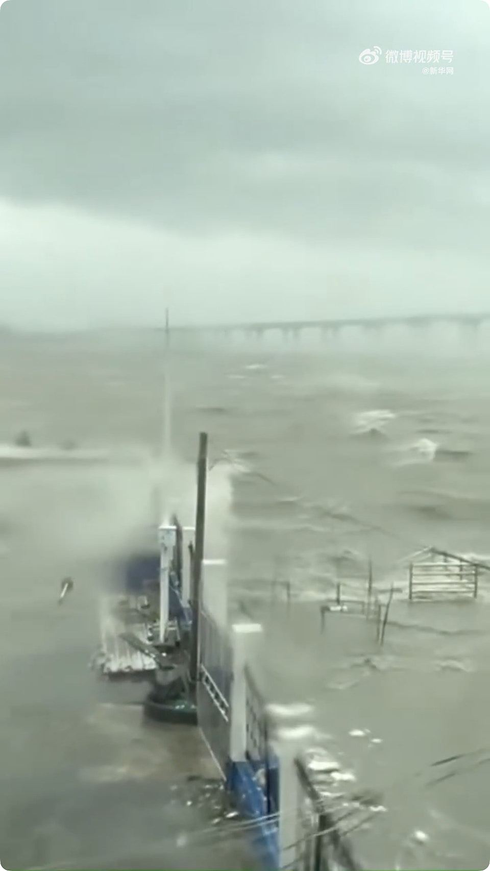 台风麦德姆来袭，海南渔港海水倒灌，广西百色遇百年洪水，有房屋倒塌（视频/组图） - 1