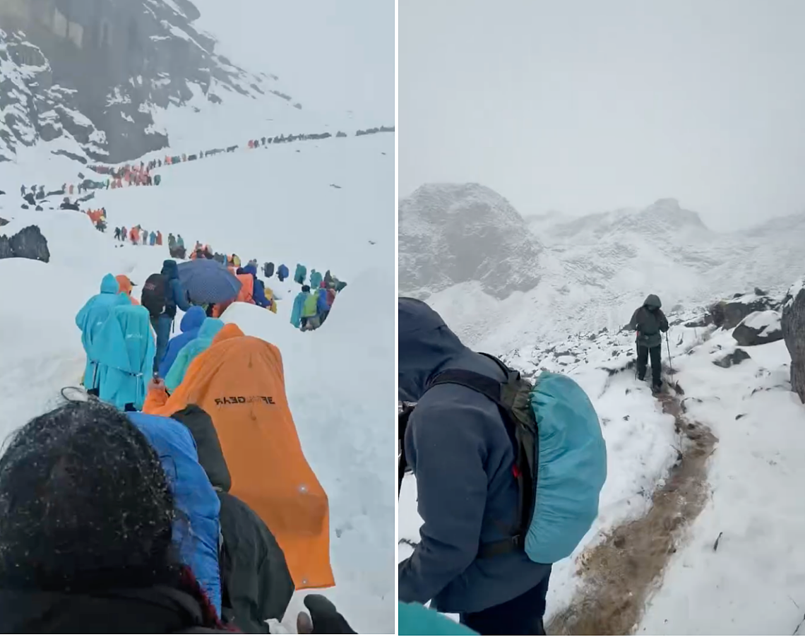 珠峰暴雪救援：嘎玛沟300多游客成功撤离，亲历者回忆“硬壳冲锋衣都防不住，全身结冰”（组图） - 8