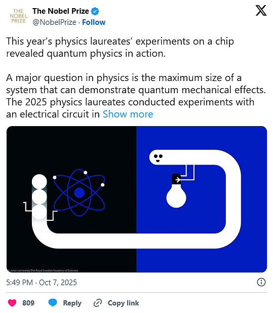 诺贝尔物理学奖揭晓3学者共享殊荣，晶片实验揭示量子物理学运作（视频/组图） - 6