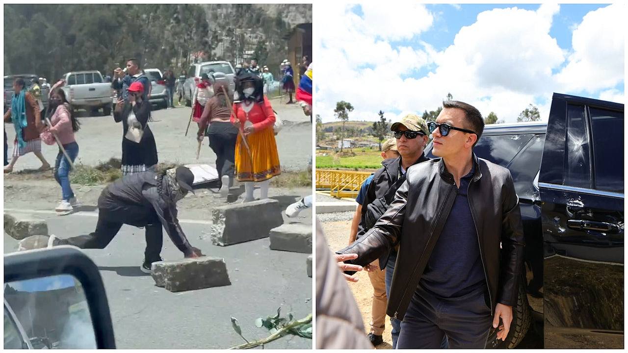 厄瓜多尔总统专车遇袭，警拘5人，约500人围车掷石及疑开枪（视频/组图） - 1