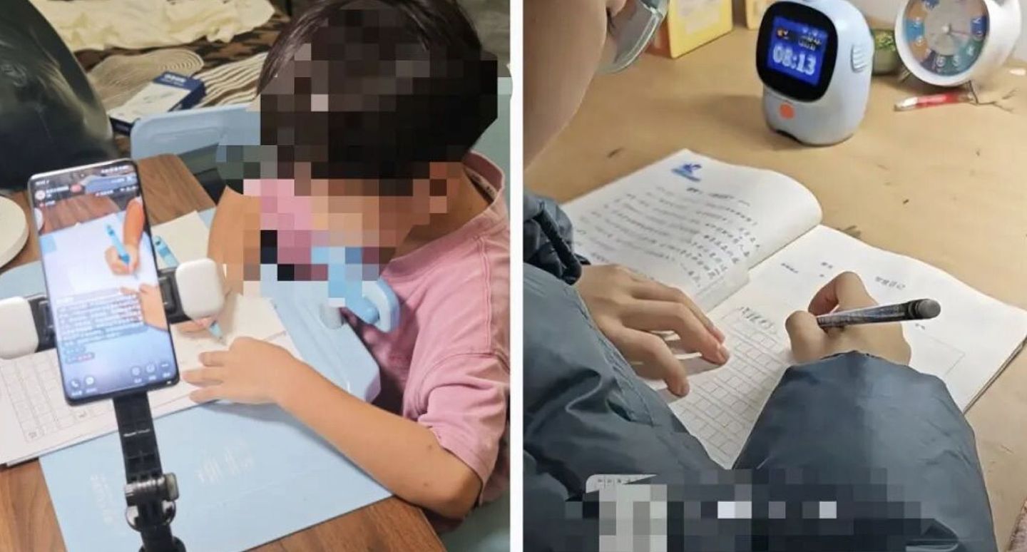 妈妈出奇招“开直播”，专治小孩不乖乖写作业！镜头一拍“偶包”上身（视频/组图） - 2
