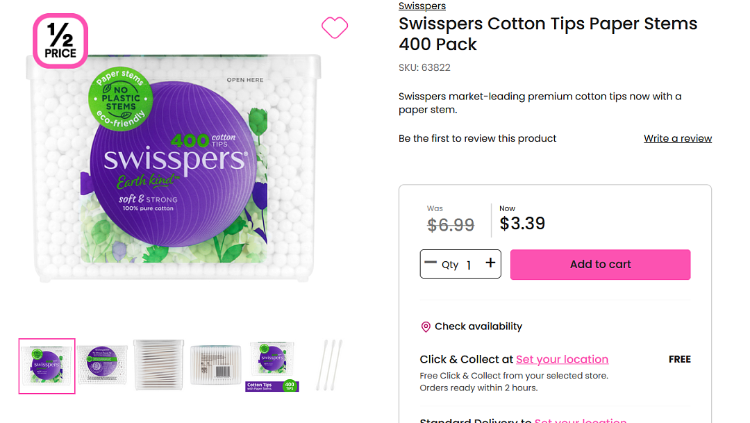 【Priceline】Swisspers棉签好价（组图） - 1