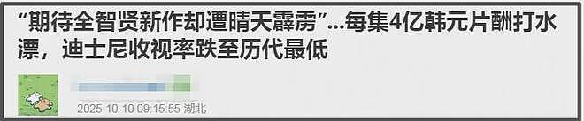 全智贤新剧跌破平台下线，迪士尼2亿投资亏本，业内直言堪称灾难（组图） - 2