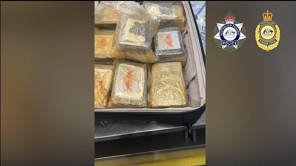 两男子落地澳洲机场，当场被捕！行李箱中暗藏玄机，价值$1300万（组图） - 2