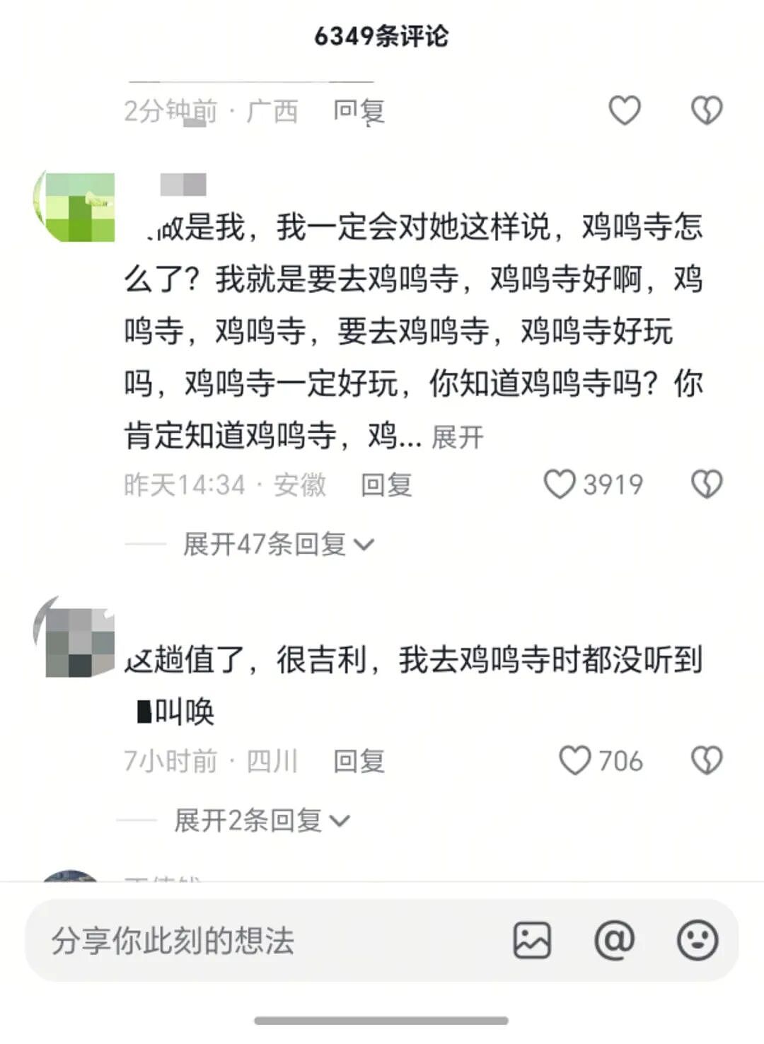 小仙女因路人讨论鸡鸣寺，崩溃报警称骂自己是“鸡”：一看正脸评论区怼疯（视频/组图） - 13