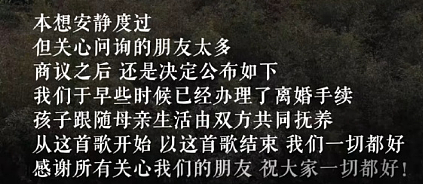 李亚鹏海哈金喜官宣离婚:孩子跟随母亲生活,由父母抚养(组图) - 2