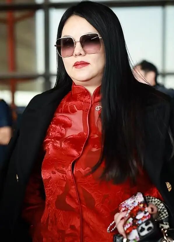 49岁李湘机场照体重失控,网友调侃像一座山,年轻时美若天仙(组图) - 1