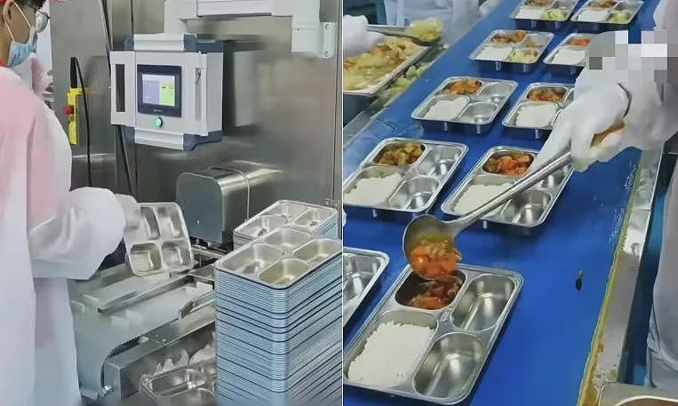 用“流水线”投喂孩子的小学，被网友骂惨了（组图） - 1