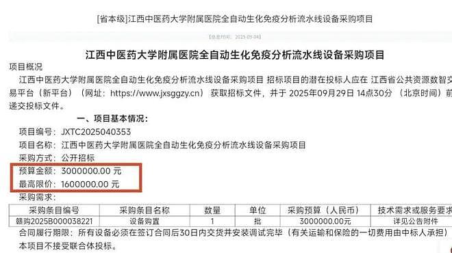 中医药大学通报“采购项目‘300万元预算，1000元中标’”：已暂停该项目采购，并开展调查，将依法依规处理（组图） - 3