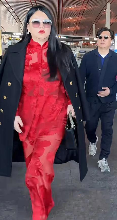 49岁李湘机场照体重失控,网友调侃像一座山,年轻时美若天仙(组图) - 4