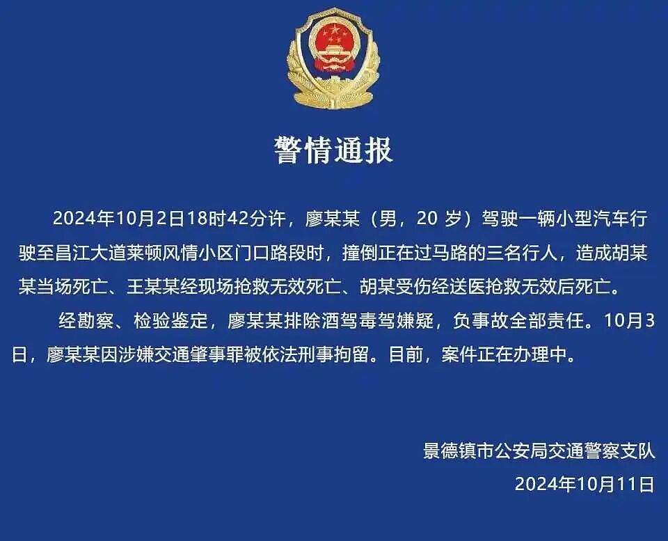 “撞死3人，他在边上玩手机！”景德镇一家三口被撞案新细节披露，家属痛哭：拒绝80万赔偿，必须死刑（组图） - 3