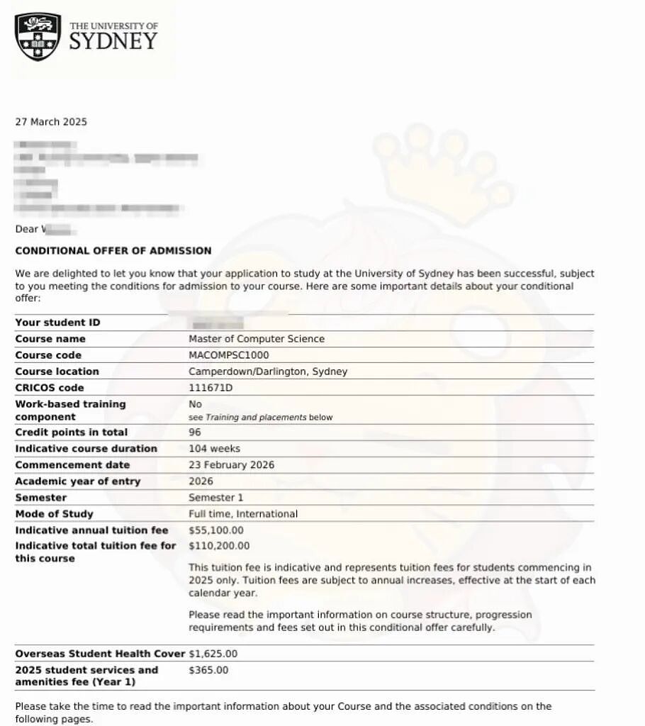 【留学申请】双非拿下新南一年制IT硕士,立省50W(组图) - 2