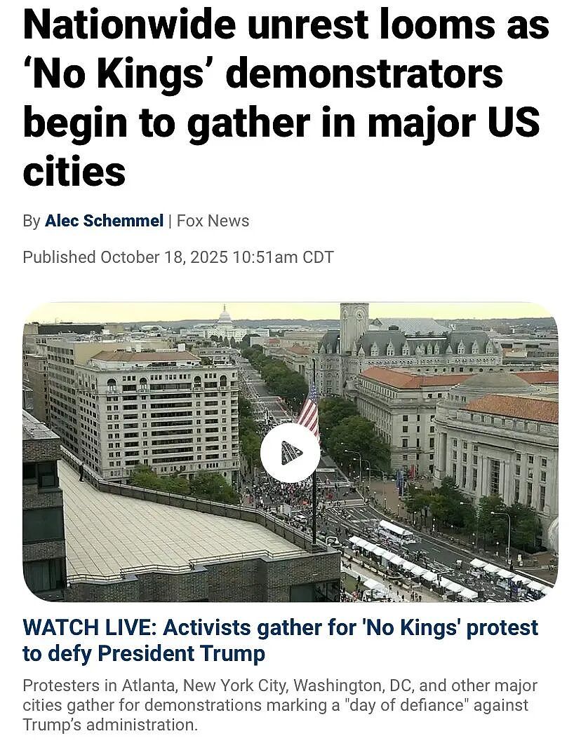 全美2500多地爆发游行示威！数百万民众走上街头，抗议特朗普“削弱言论自由”（视频/组图） - 1