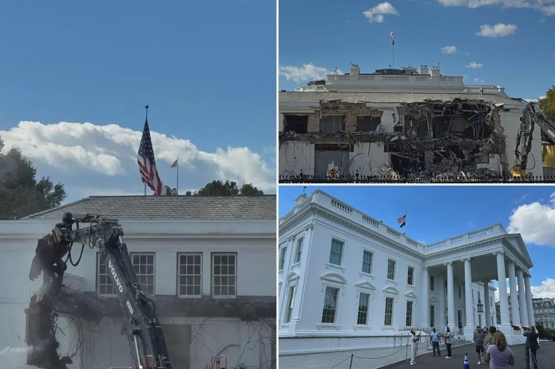 白宫部分建筑被拆,美媒集体发难特朗普:承诺呢?(组图) - 4