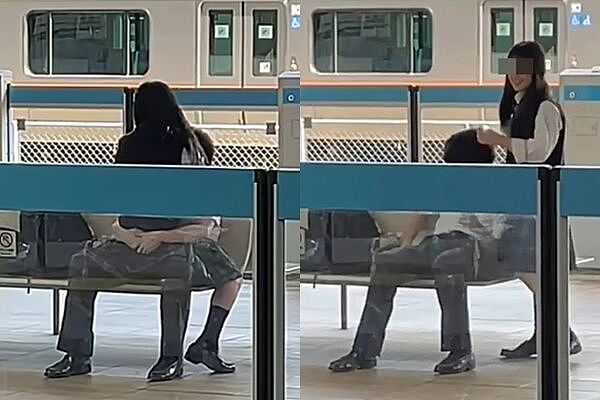 日本小情侣月台激战1分钟!前后狂晃拉裙画面曝光(组图) - 1