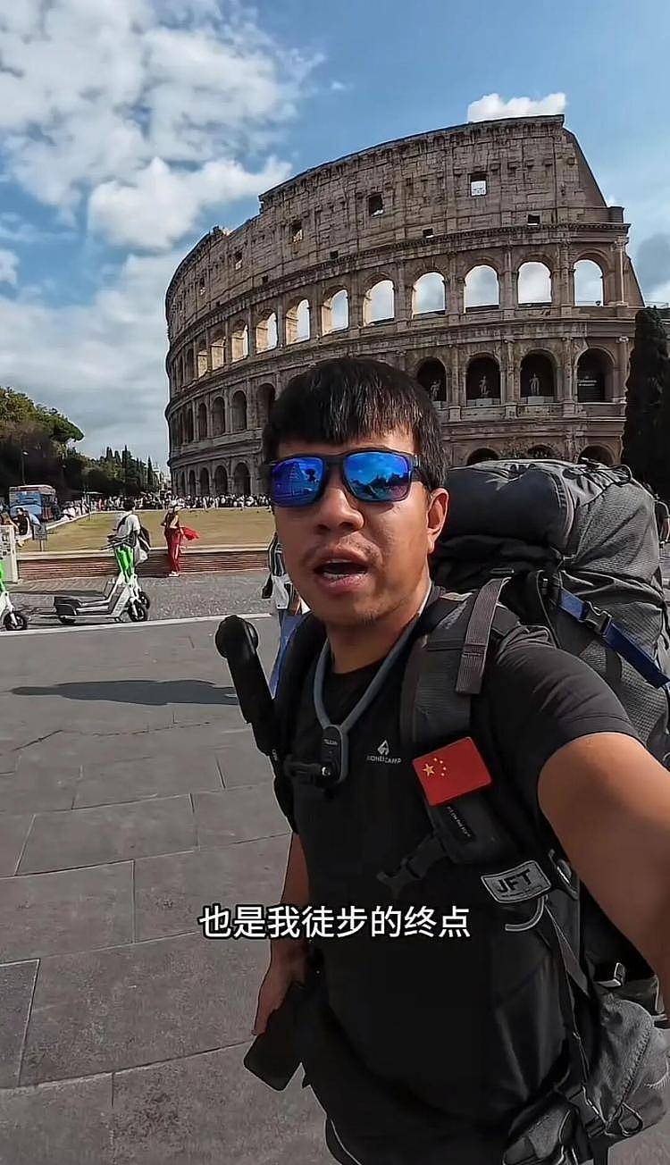 中国男子徒步8000公里去罗马：两年花20万，磨坏19双鞋（组图） - 1