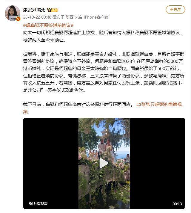 曝窦骁不愿签婚前协议，协议网传长达28页，要求财产完全隔离（组图） - 2