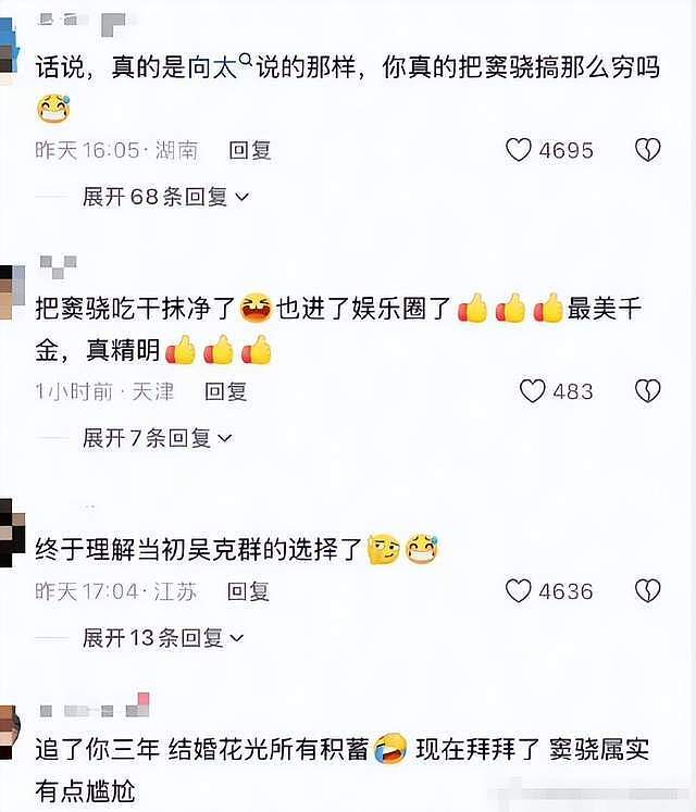 何超莲被骂到删评!窦骁沉默 5 天不护妻,昔日恩爱全部成笑话(组图) - 12