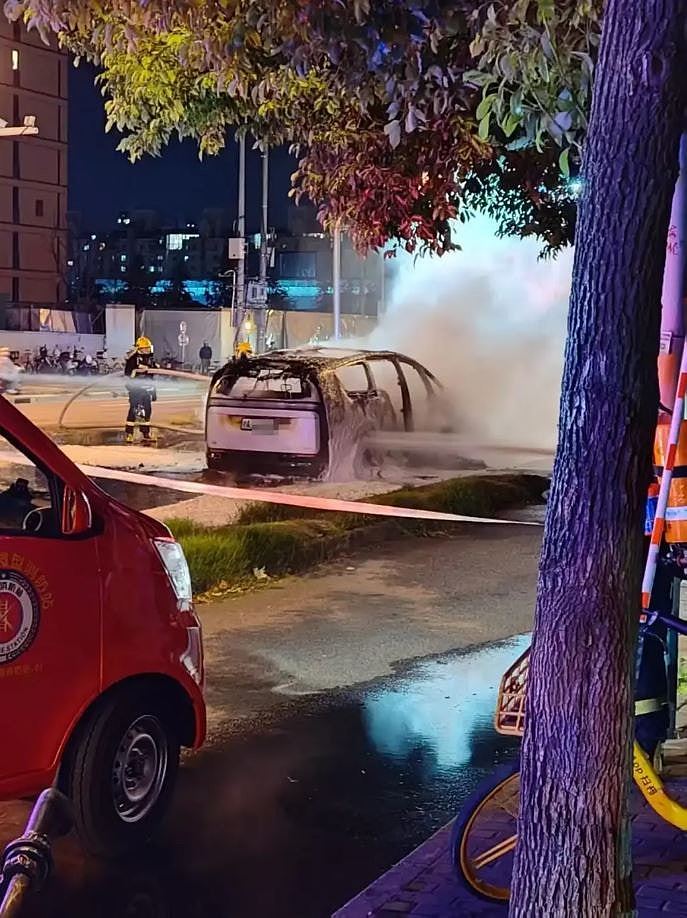 理想MEGA汽车上海闹市行驶期间突然起火,司机乘客及时逃生(视频/组图) - 5