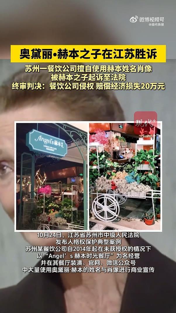 奥黛丽赫本之子在苏州胜诉，网友：她儿子这是怎么发现的？（组图） - 3