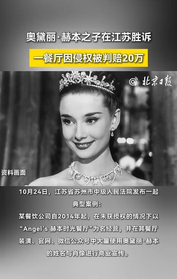 奥黛丽赫本之子在苏州胜诉，网友：她儿子这是怎么发现的？（组图） - 5
