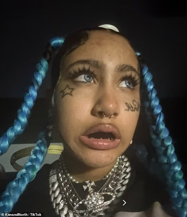 卡戴珊侃爷12岁女儿奇葩造型遭痛骂!戴黑色假牙和鼻环,网友:又脏又乱老20岁(组图) - 18