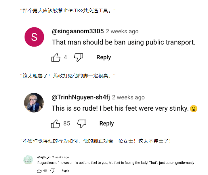 印度游客高铁脱鞋踩桌板？中国男子臭脚熏女乘客脸，外国网友这样评价（组图） - 9