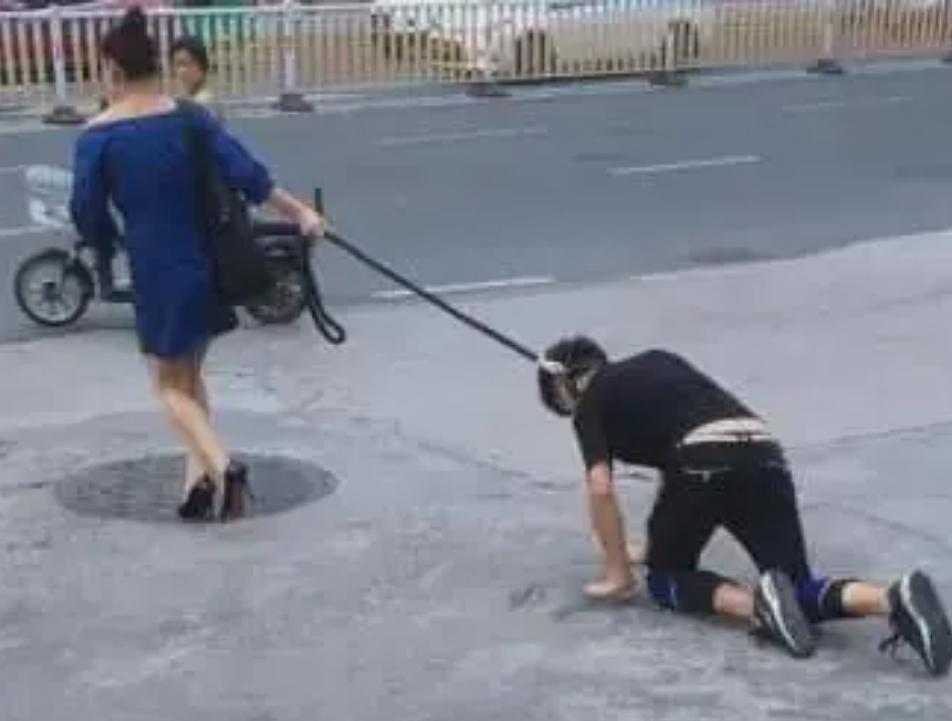 女生当“宠物”无条件服从“主人”命令学狗叫,模样清纯没想到反差这么大(组图) - 11