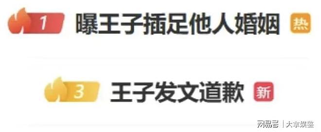被曝当“小三”,王子发文道歉:错了就是错了,没有借口(组图) - 3