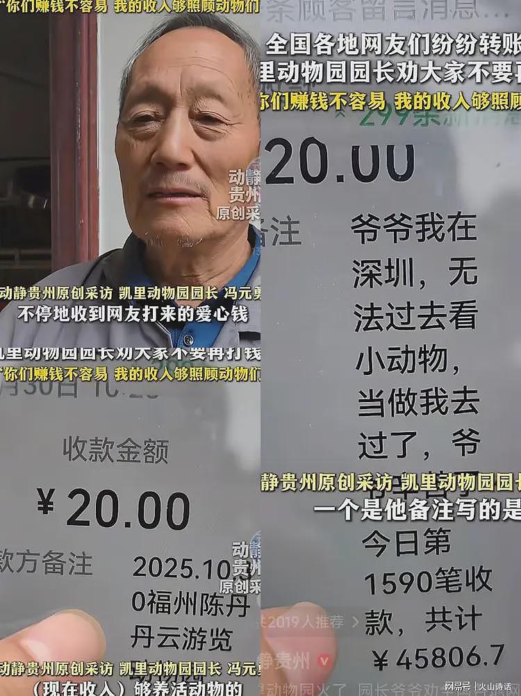 彻底解释不清了!贵州一动物园长爆火,网友纷纷往他账户转20元…(视频/组图) - 1