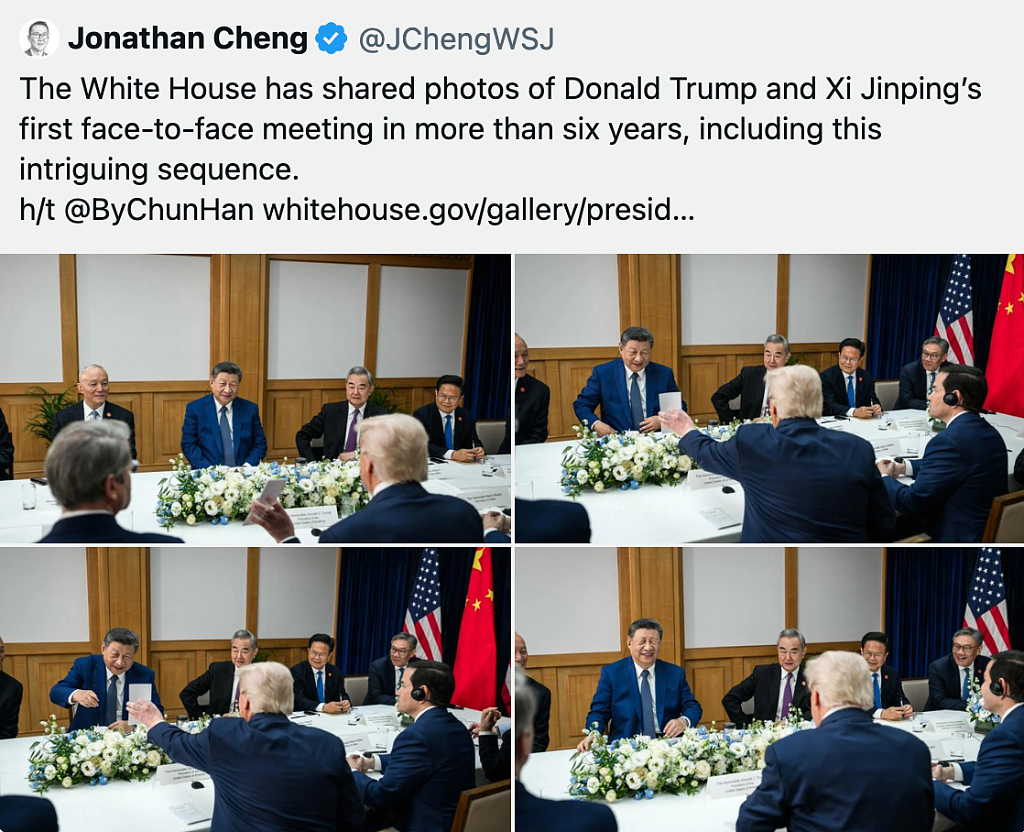 特朗普让习近平笑开怀？手上拿了什么引热议，前官员猜是1卡片（组图） - 2