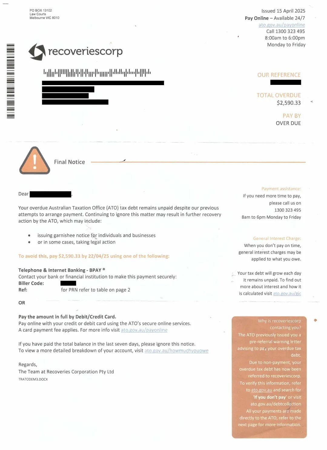 澳洲税局发力，讨债公司大赚（组图） - 2