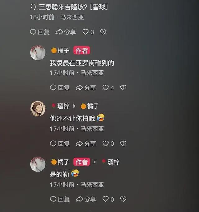 王思聪吉隆坡吃路边摊，灶台满是油污酱料洒落，新女伴穿吊带超辣（组图） - 4