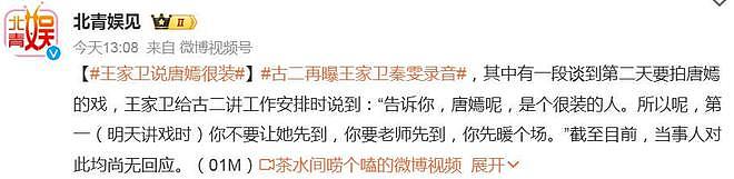 王家卫“录音门”持续发酵！完整版长达43分钟，陈道明、唐嫣、游本昌全被蛐蛐（组图） - 18