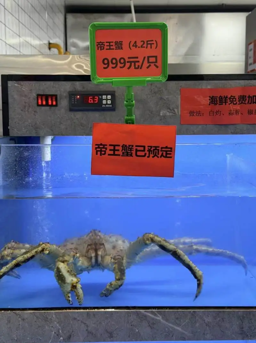 南京大学食堂应学生要求上架帝王蟹，又被网友喷到下架（图） - 1