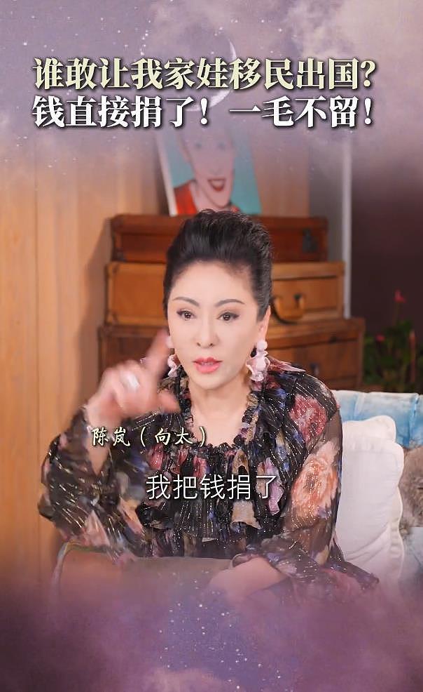 向太陈岚不准子女去美国读书:如果他们敢去,我把钱捐了(组图) - 6
