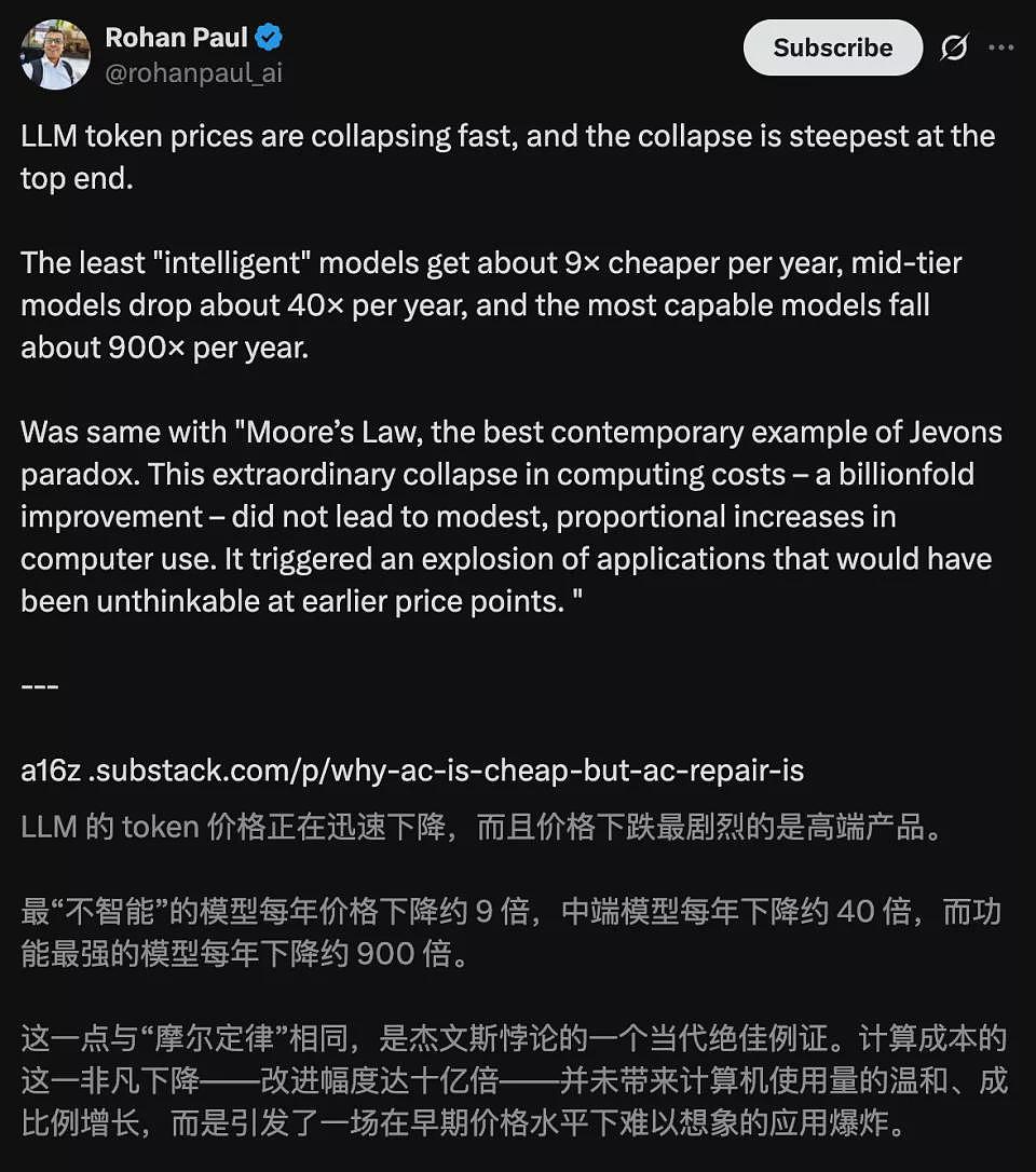 AI模型跌价900倍,连一瓶矿泉水都比它贵(组图) - 2