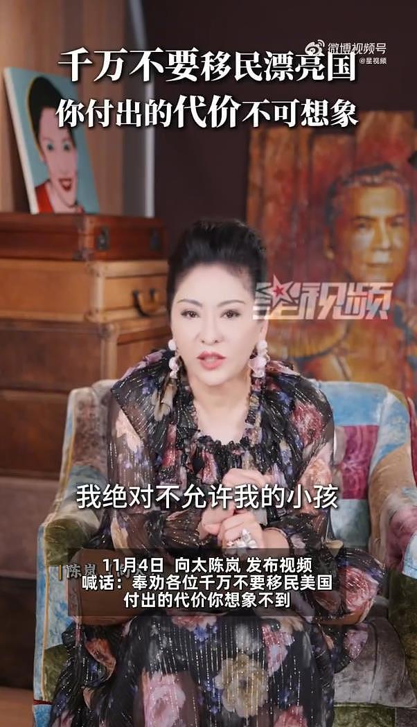 向太陈岚称子女敢去美国就捐光家产：一毛都不留给他们（组图） - 3