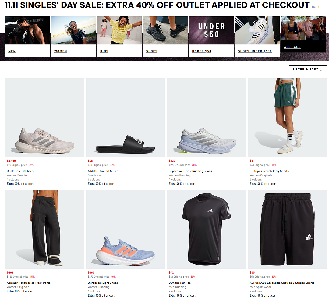 双11开始！【Adidas】阿迪达斯再减40% + 又减30%（组图） - 1