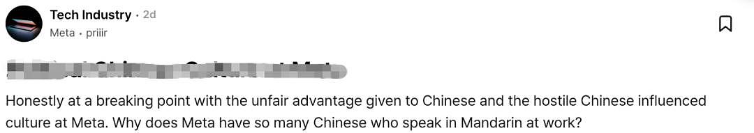 Meta华人太多了，外国员工崩溃：不懂中文就像局外人（组图） - 1