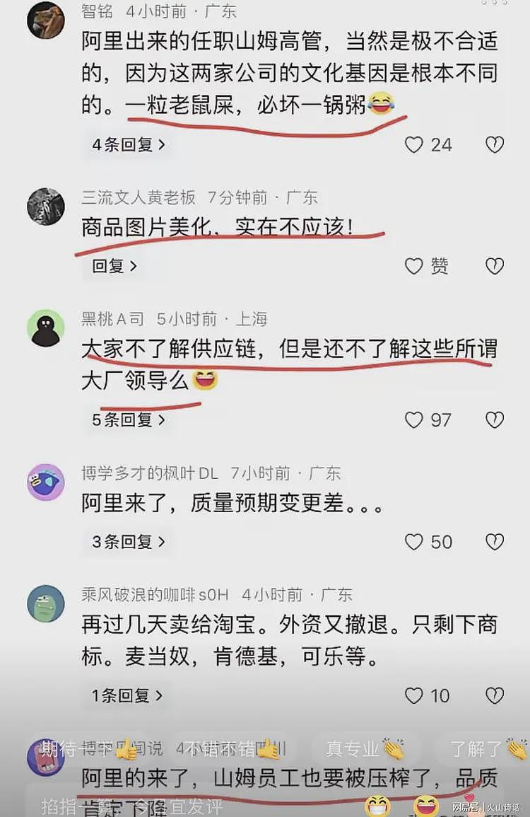 入木三分！山姆高管层被阿里系渗透，有网友声称是行业“百草枯”（组图） - 3