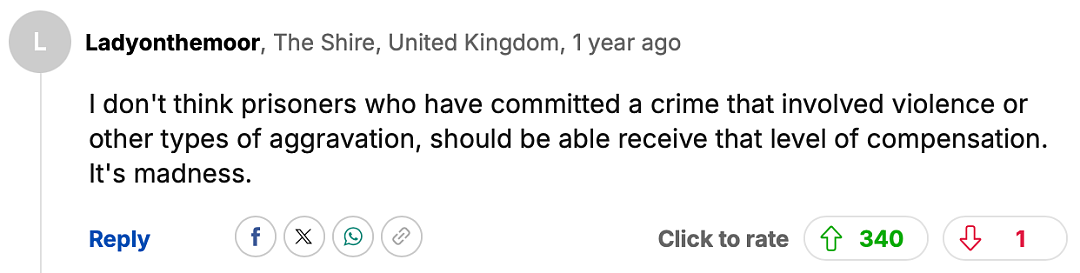 英国男子盗窃入狱,狱中遭狱友攻击,状告英国政府后获赔500万英镑!英国人:???(组图) - 16