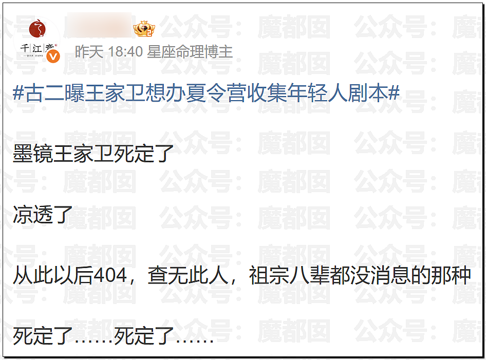 震撼!王家卫和女编剧秦雯私密录音触及国家底线!真要凉了(视频/组图) - 12
